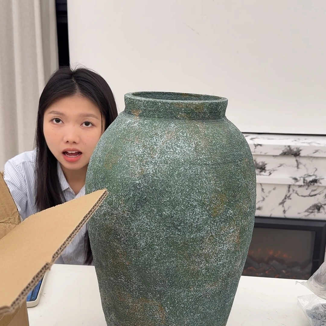 木陶泥花瓶手工磨砂肌理默认微瑕