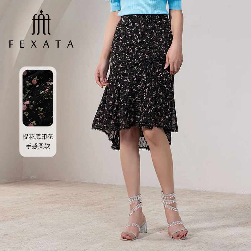【老板娘夏天】FEXATA斐格思半身裙浪漫荷叶边碎尾半裙