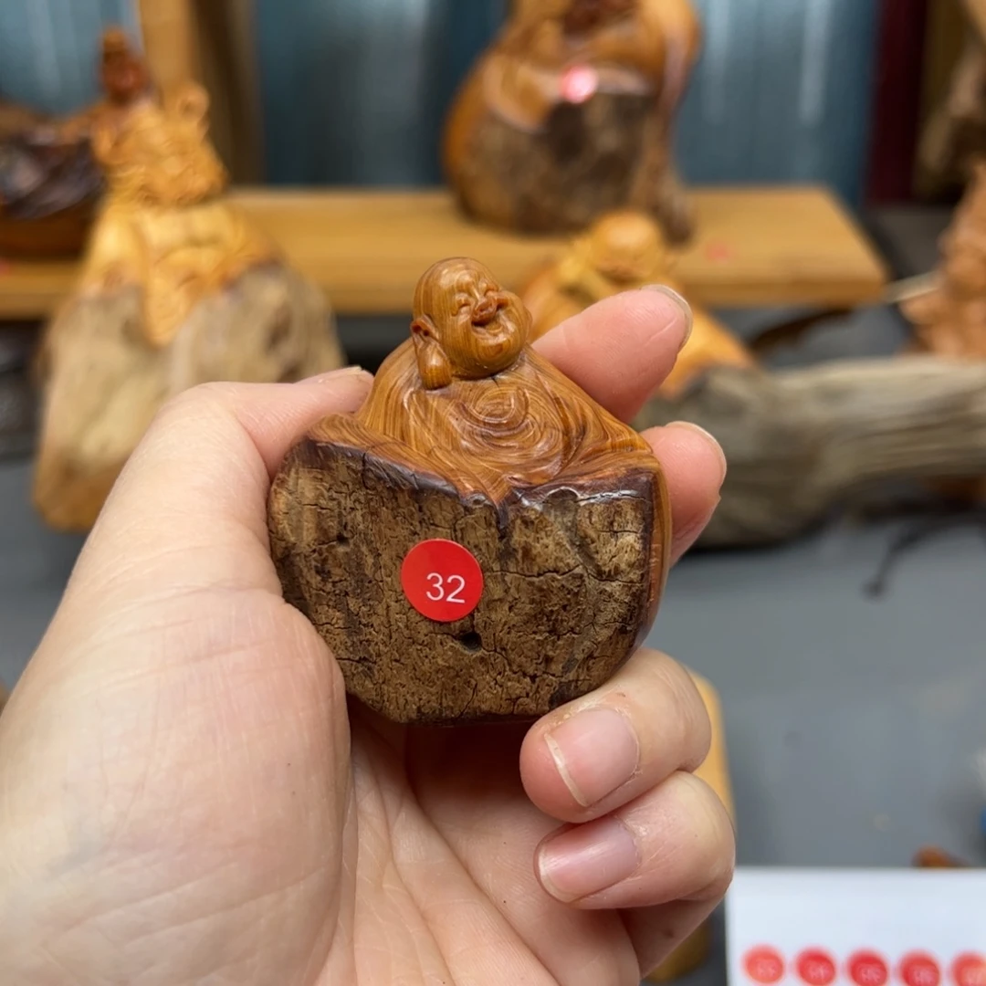 德***子木崖柏木摆件手把件，