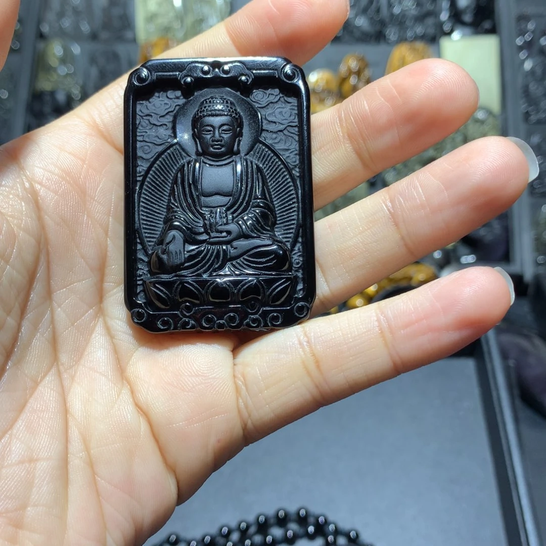 黑曜岩吊坠(不含链)未镶嵌小****活