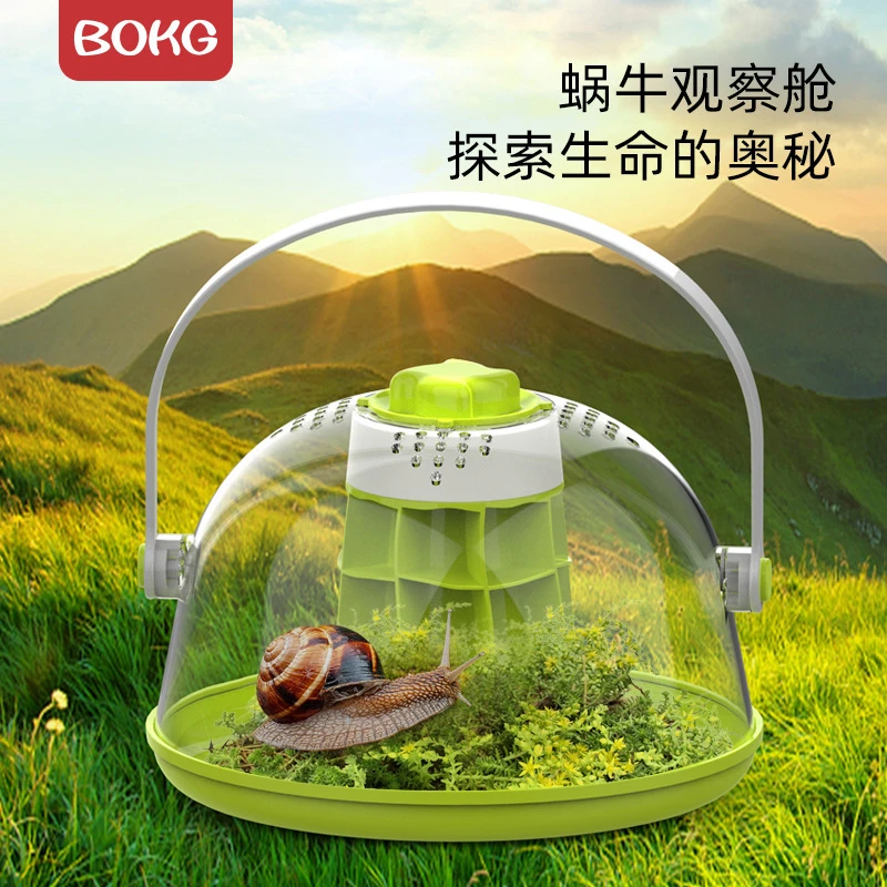 诺摩儿童宠物观察仓学生科学实验教学小蜗牛套装白玉蜗牛宠物礼物