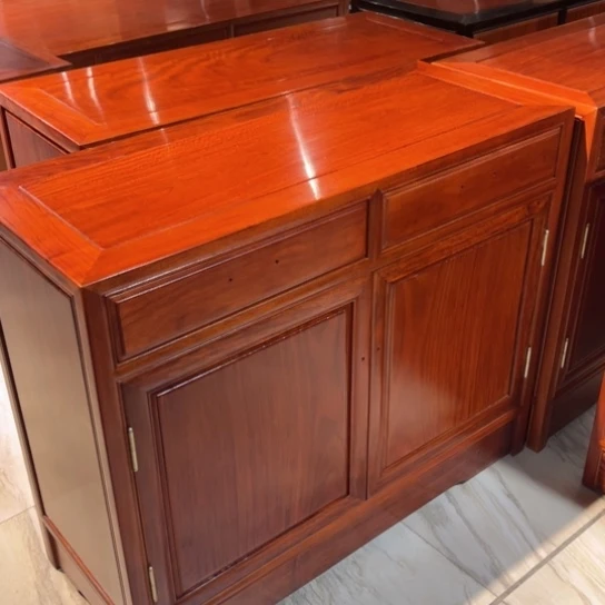 淡***泊紫檀木类家具缅花餐边柜