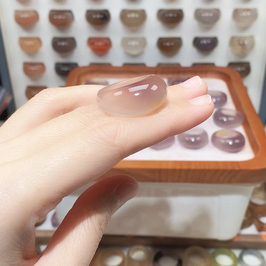 安***素玛瑙/玉髓未镶嵌戒指港15