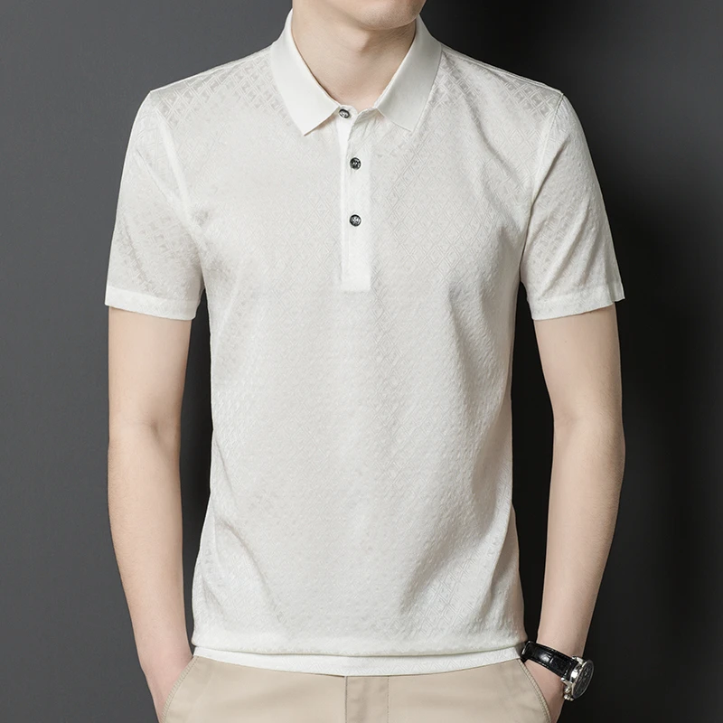 奥特莱斯丨9折丨爆款直降丨专柜正品丨真丝蚕丝短袖男士T恤POLO