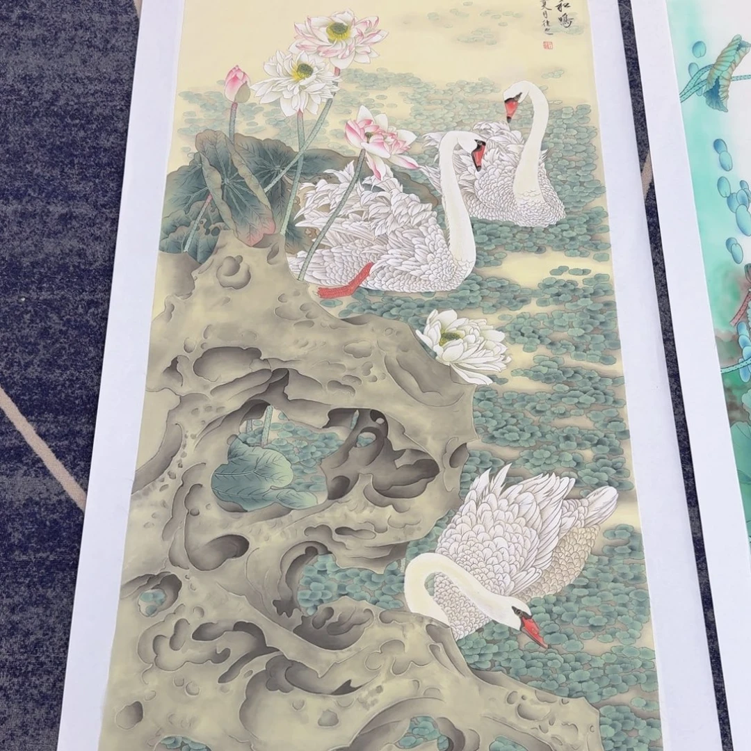 国画国画作品山水花鸟纯手绘