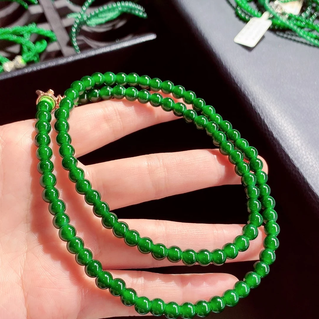 翡翠未镶嵌毛衣链