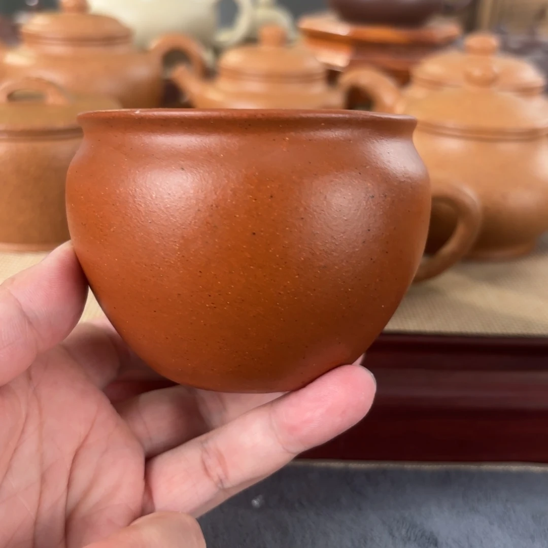 茶壶紫砂鹰****n宝山红泥全手主人杯