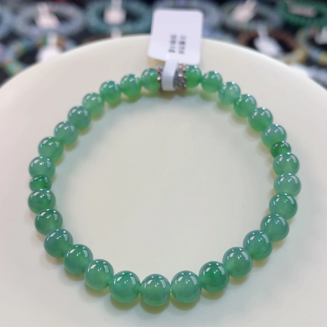 未镶嵌手链翡翠卡6冰绿
