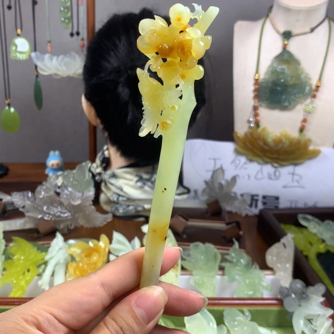 F***y蛇纹石玉未镶嵌发饰