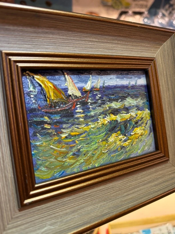 手绘油画 梵高名画 麦田与柏树 欧式美式风景装饰画