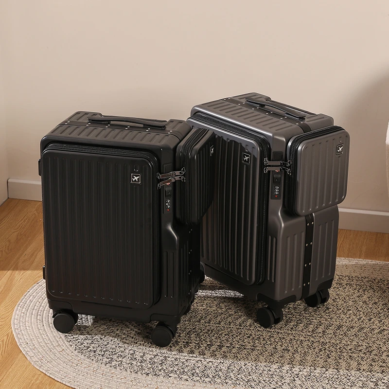 高端复古风多功能行李箱推荐新锐白领出行必备20寸可登机