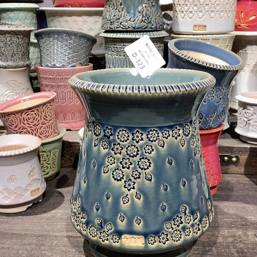 七里烧花盆1-19-323口径12