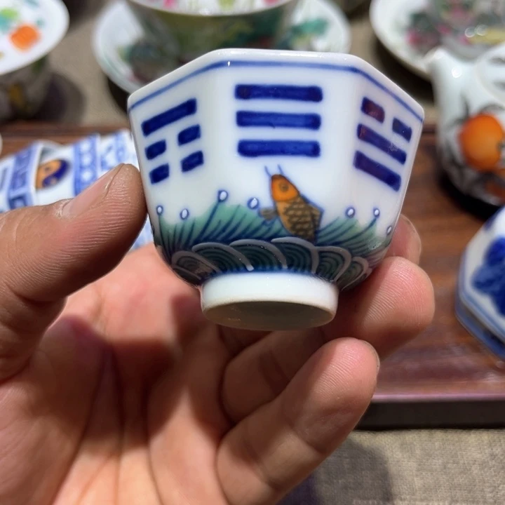 纯手绘精品盖碗杯