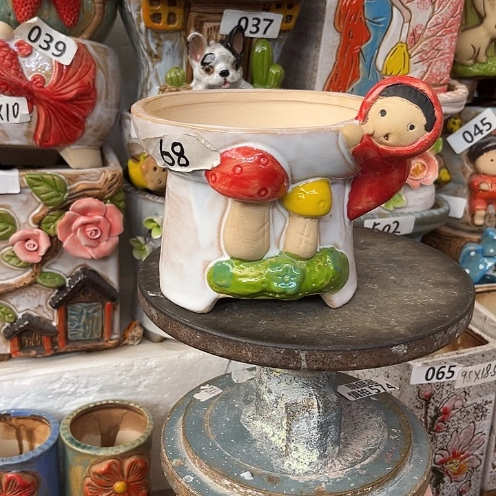 粗陶材质多肉花盆