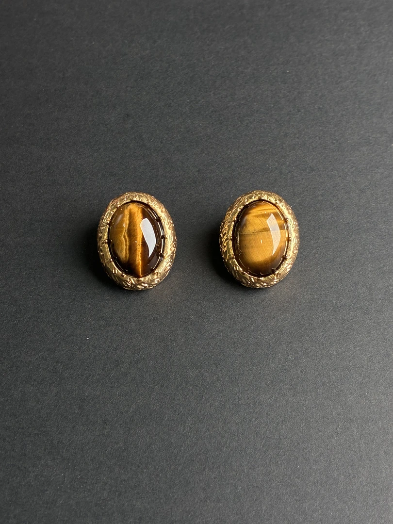 铜合金耳饰 【南瓜马车】 复古高级简约百搭款耳环 17103