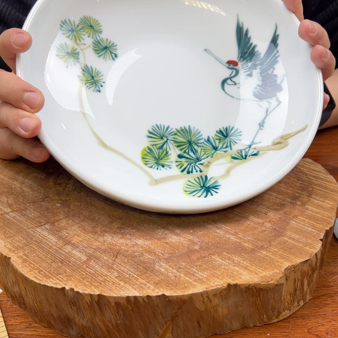 瓷片景德镇陶瓷手工手绘制作