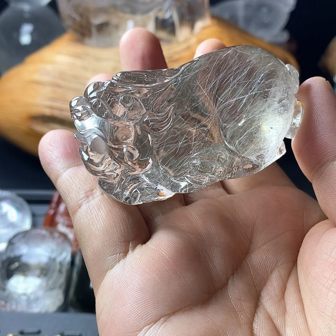 未镶嵌颈饰水晶发晶貔貅