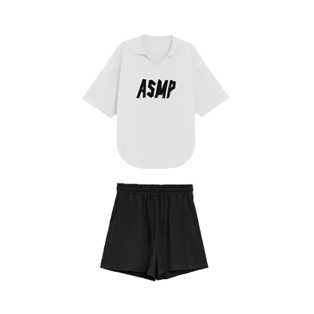 【运费补贴】破价 女款空气棉休闲短袖显瘦夏季潮流气质套装