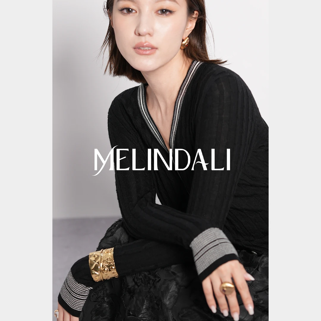 Melinda Li【香系暖秋】优雅职场德国Biella扬子纱无缝澳毛针织开衫