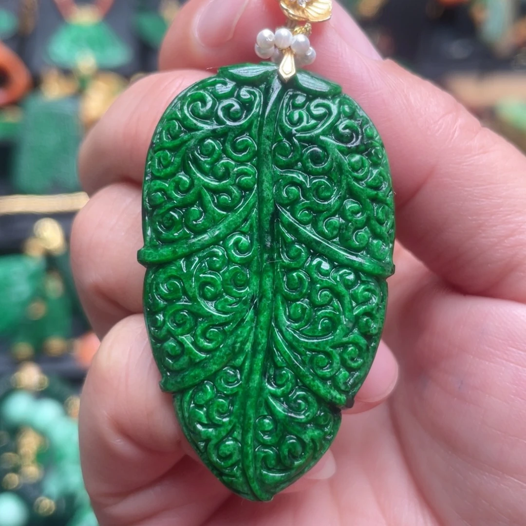 翡翠银S925镶嵌颈饰