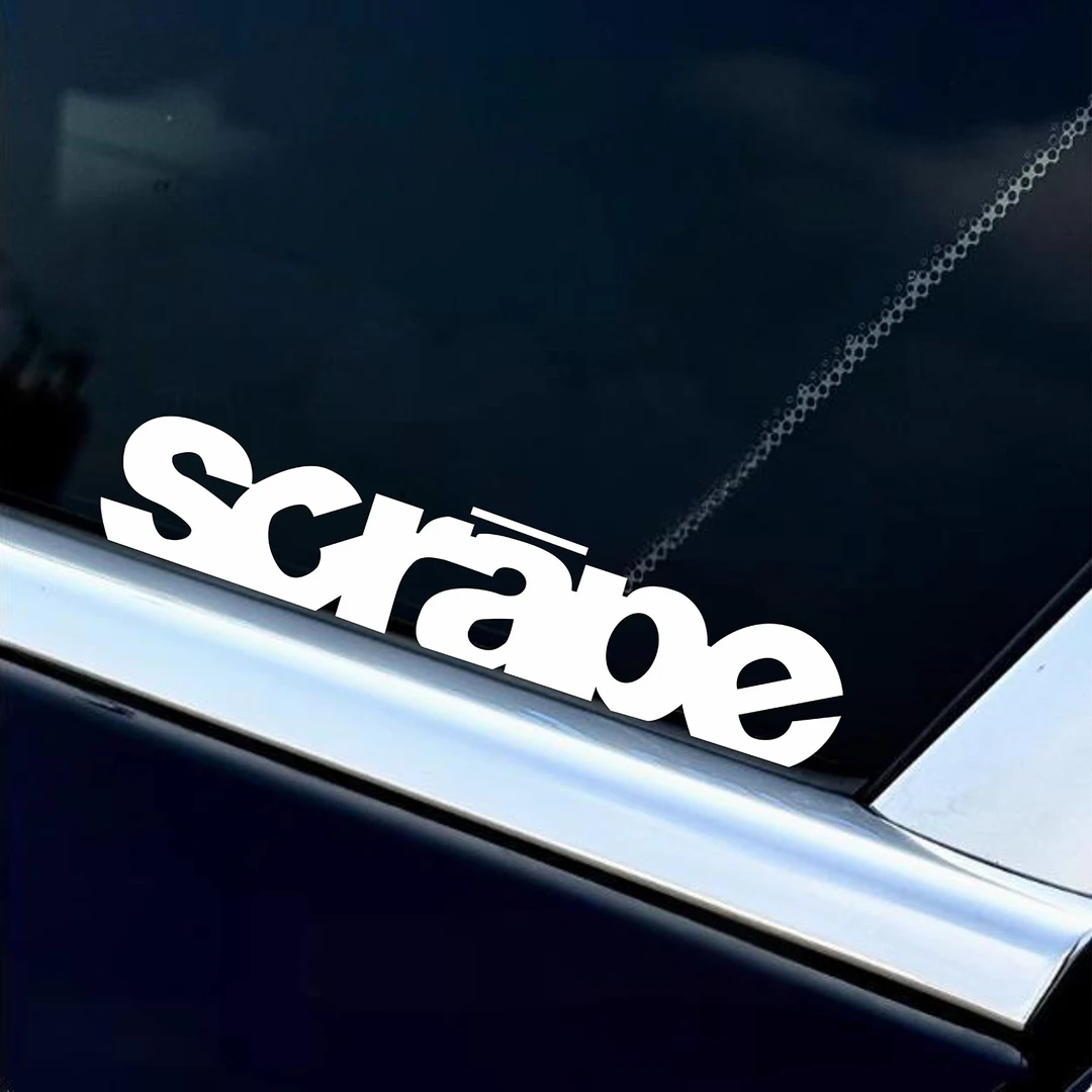 个性姿态改装scrape英文字母贴纸汽车前铲保险杠三角窗装饰贴纸