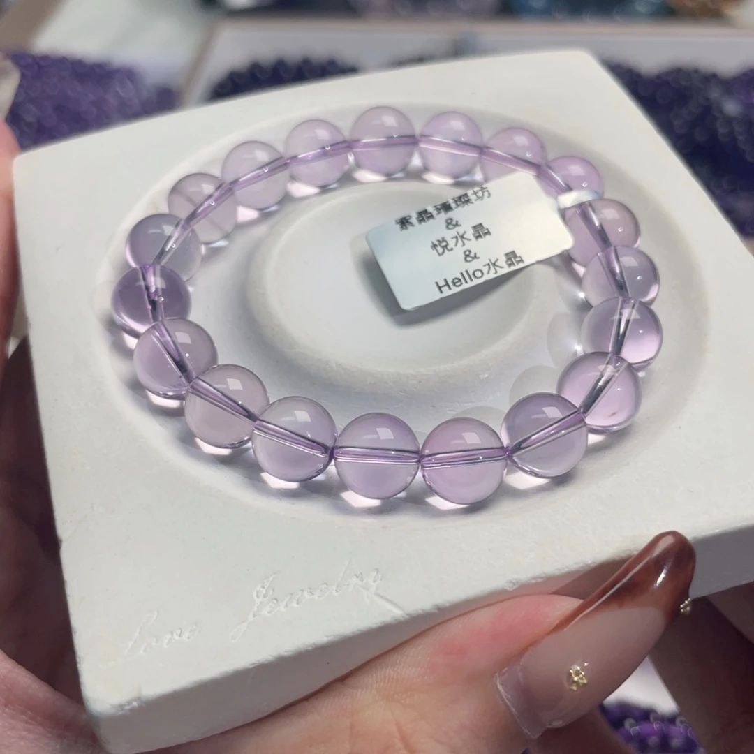 未镶嵌手链水晶10mm玻利维亚紫水晶