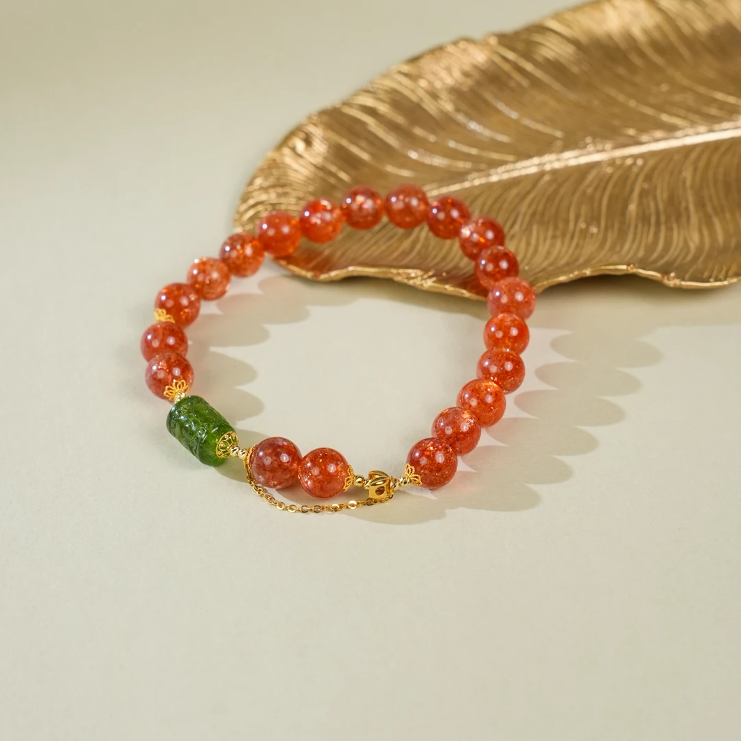 日光石手串-18K金-约卡7.5mm-LFG94-BK|BSJ3