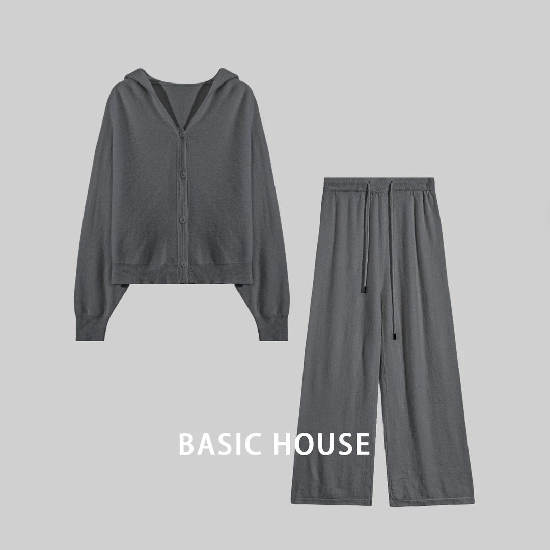 Basic House/百家好秋季显瘦套装休闲设计师两件套B1385B5GX32
