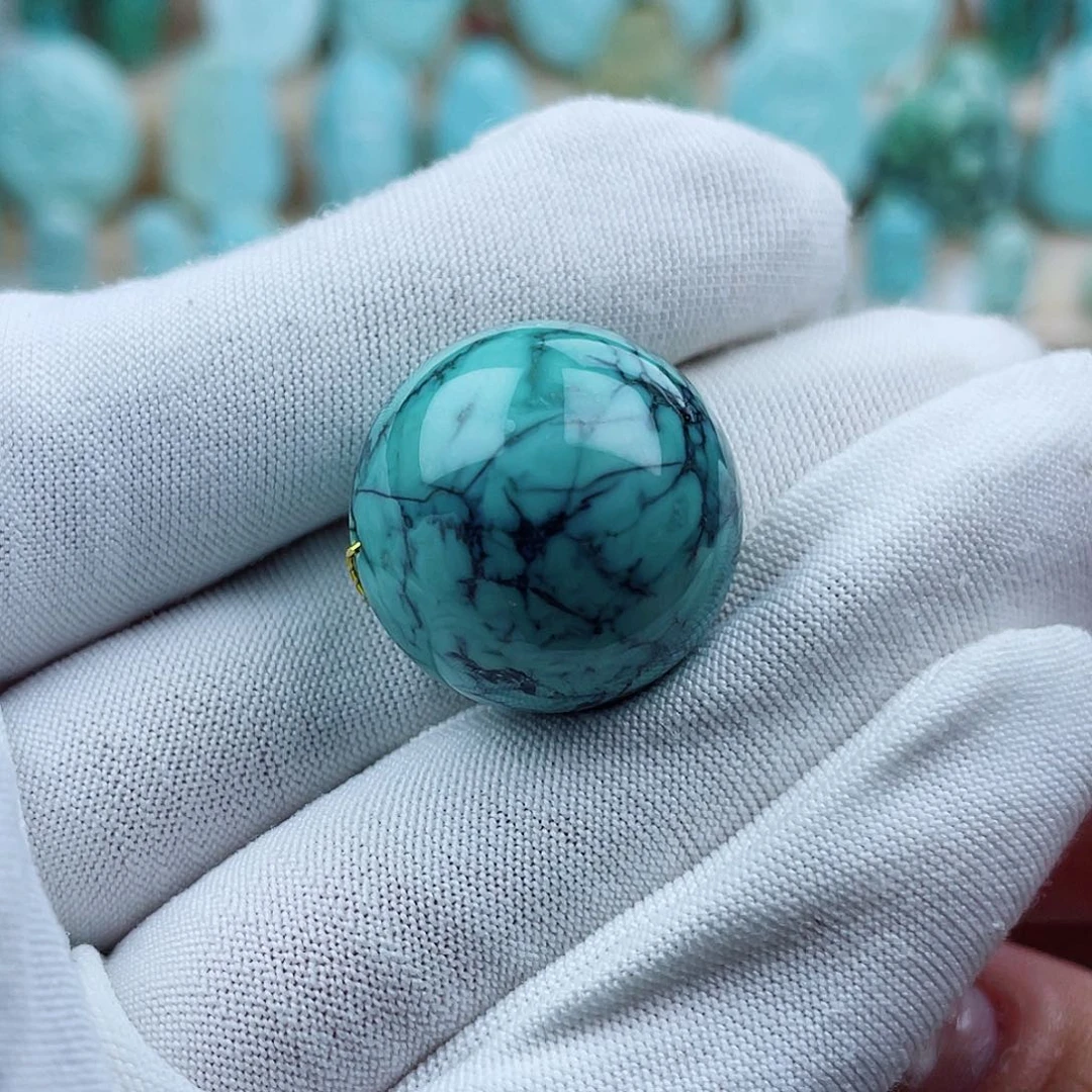 未镶嵌绿松石珠宝奇石21mm