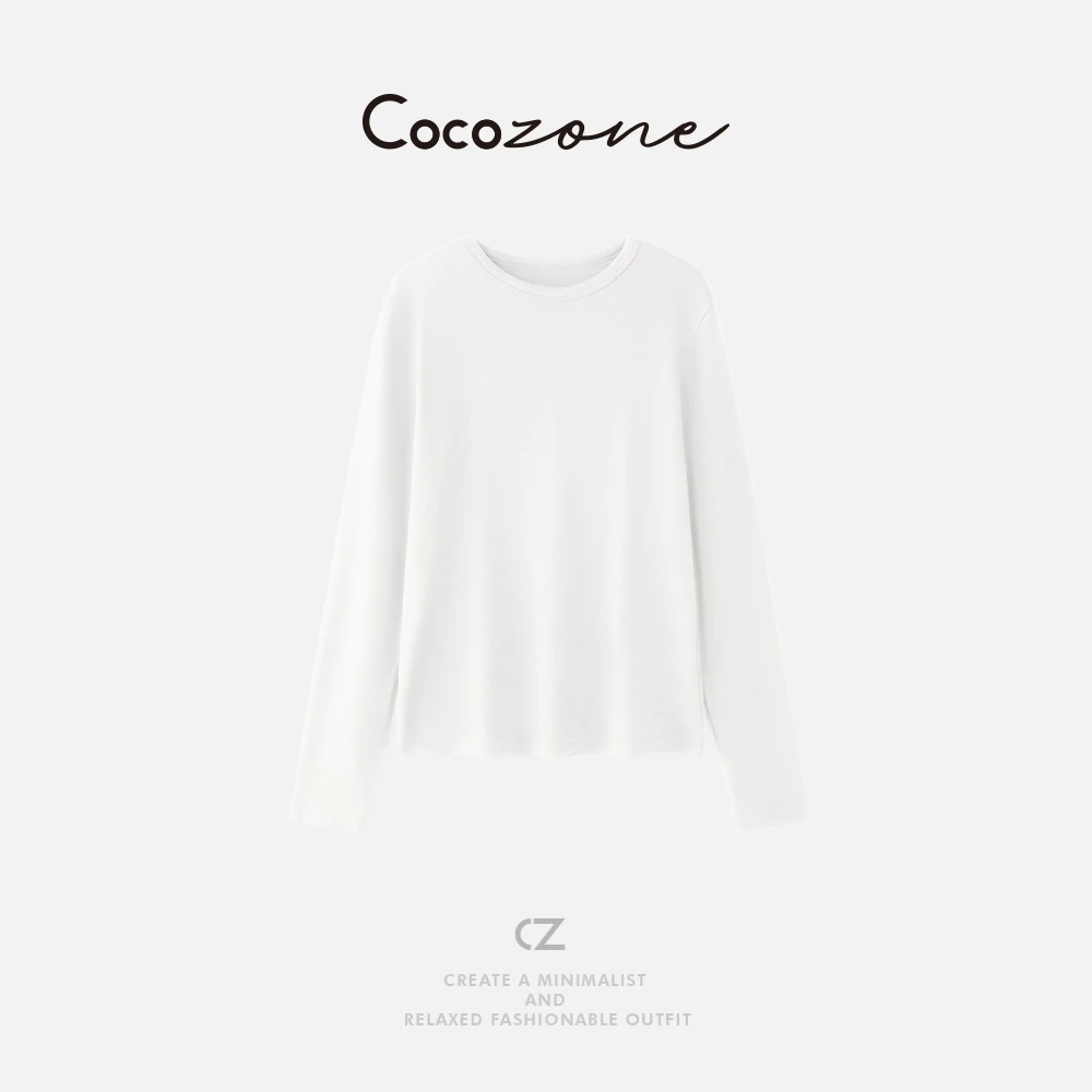 COCO ZONE 刘一一 【王牌羊绒】圆领纯色亲肤长袖T恤 CD2A2342