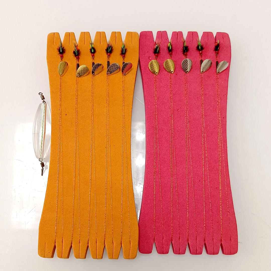 纯手工制作路亚微物瓜子亮片毒蚊飞蝇钩线组专钓白条马口青稍