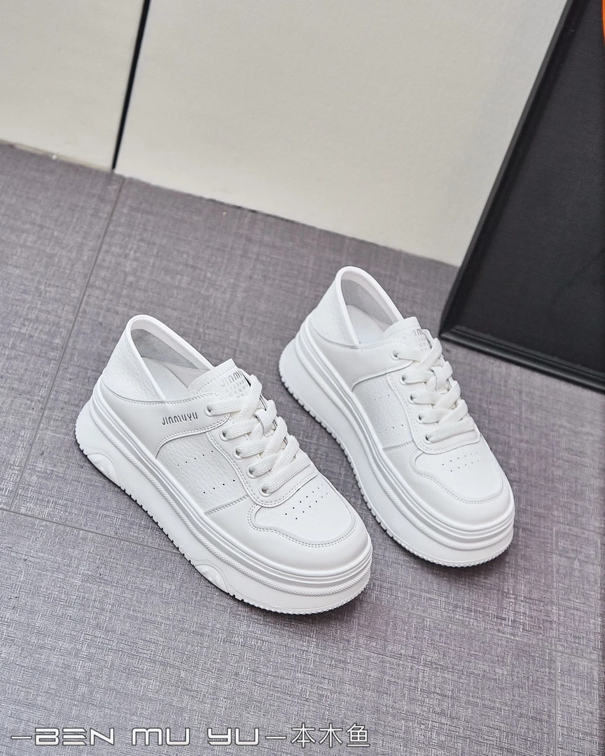 【木草草木】6984两穿厚底百搭小白鞋2025夏季爆款女鞋