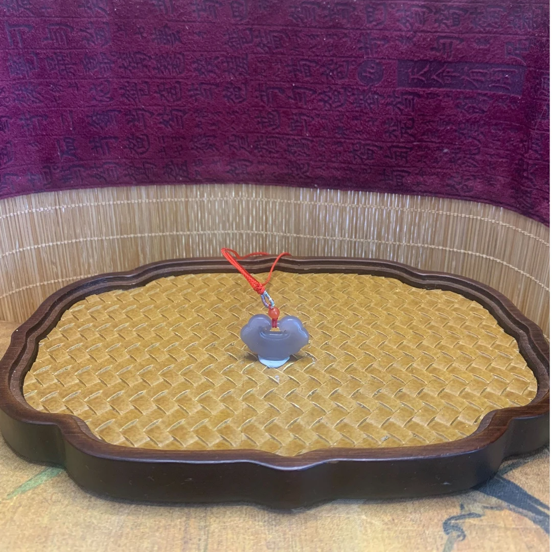 K和田玉平安锁吊坠1139