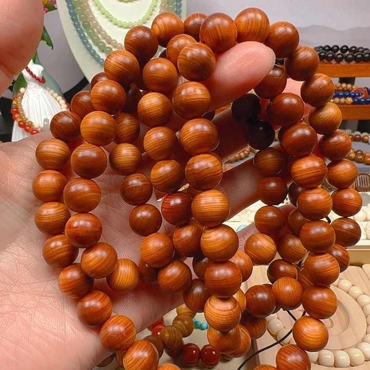 王*敏崖柏手串素圈千禧原创