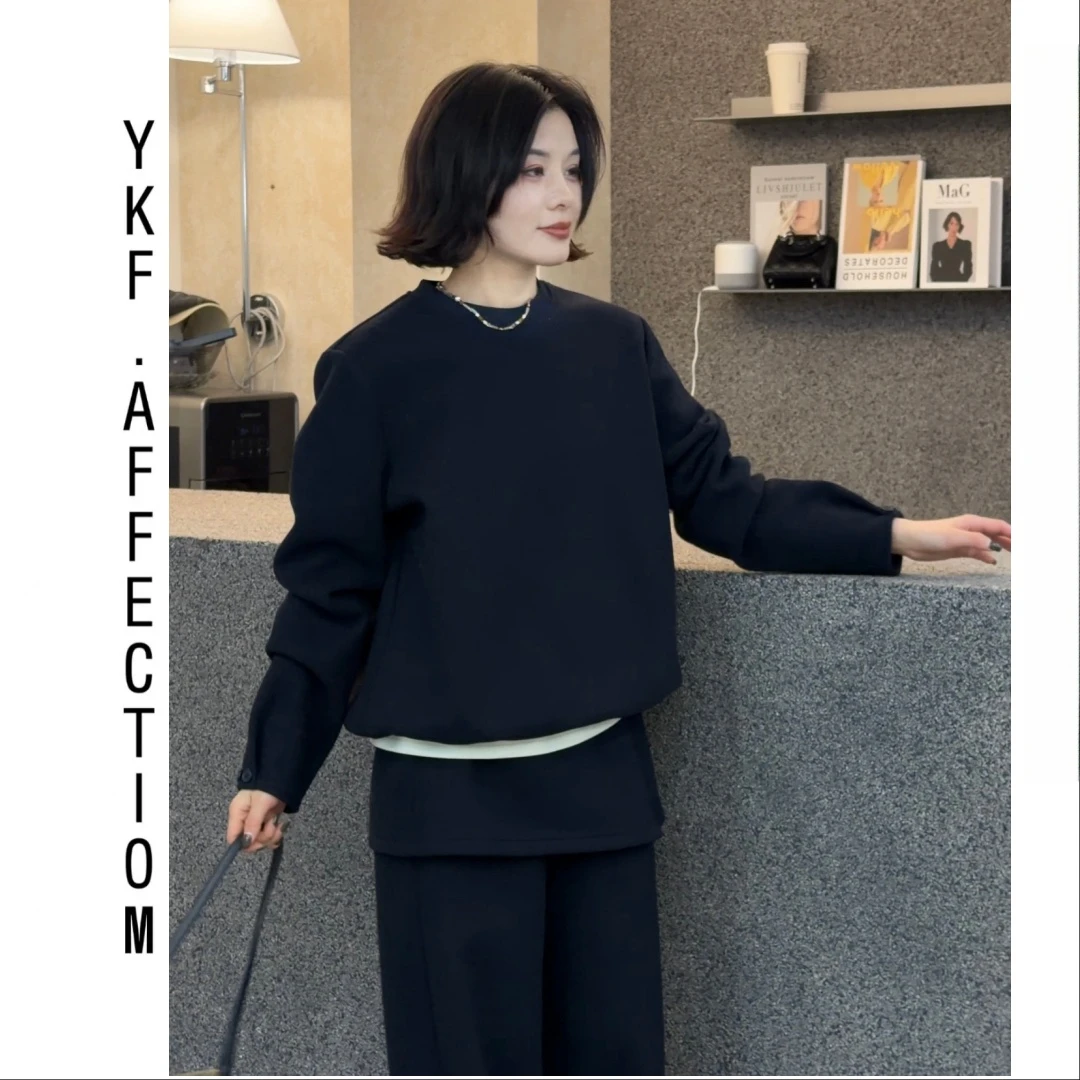 【时髦焦点】极简休闲 加绒慵懒风卫衣12189