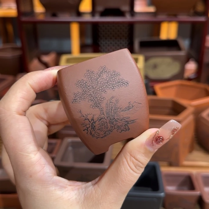 紫砂花瓶口径4深度5