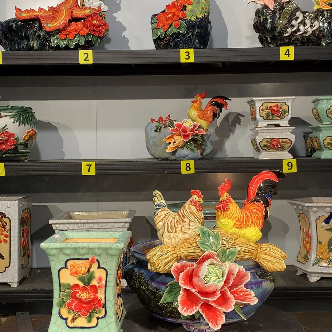 平***凡高温烧制石湾盆花盆