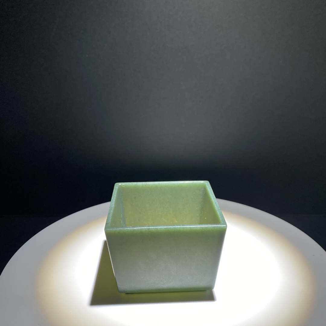 景柏缘和田玉青玉绿玉斗 妙玉同款100毫升