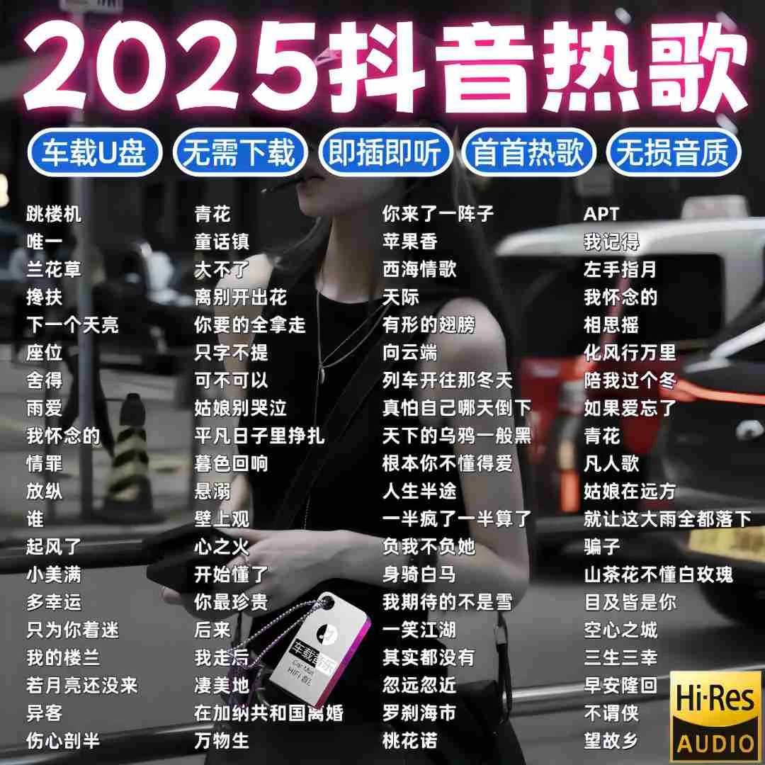2025新款网红歌曲u盘热门神曲音乐车载u盘网络最火流行新歌榜单