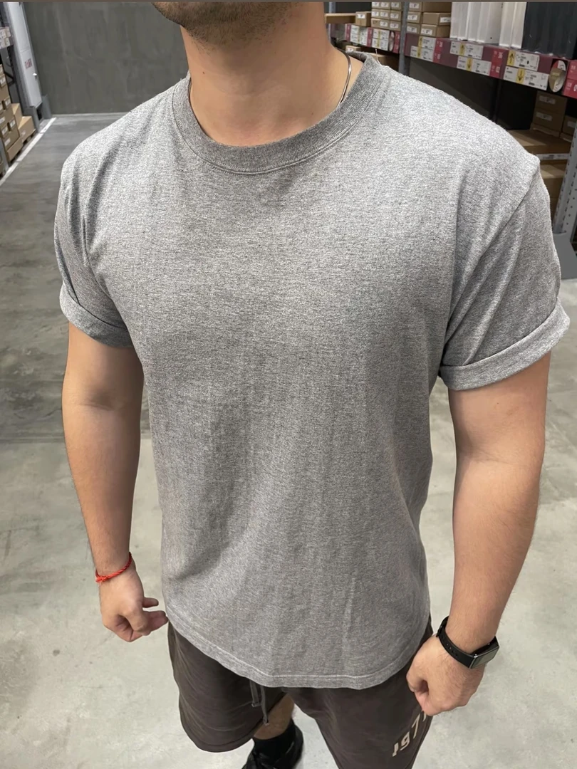 WAY 基础灰色纯棉短袖 T 恤