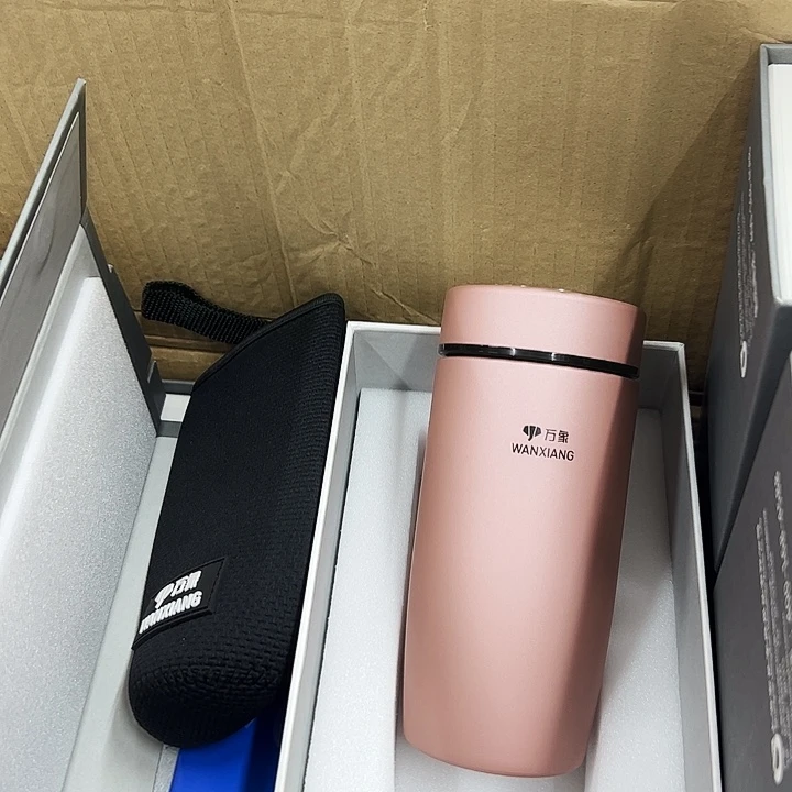 手工艺品琉璃万象保温杯f95l-360-粉色 杯套
