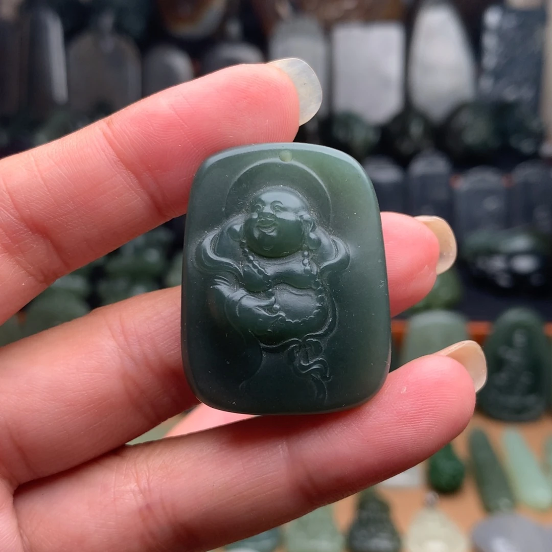 和田玉未镶嵌颈饰挂件13