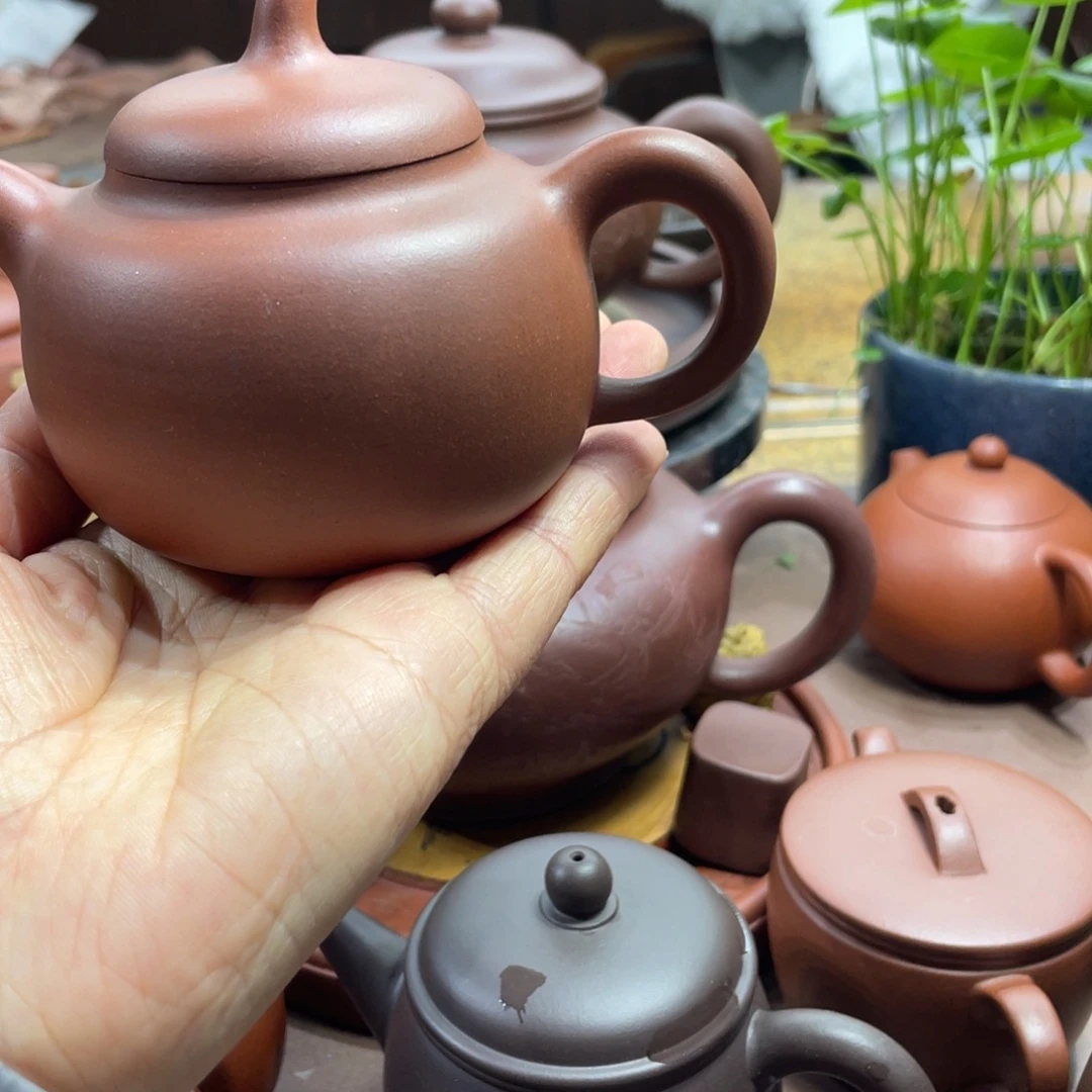 紫砂茶壶红皮龙无相200hs
