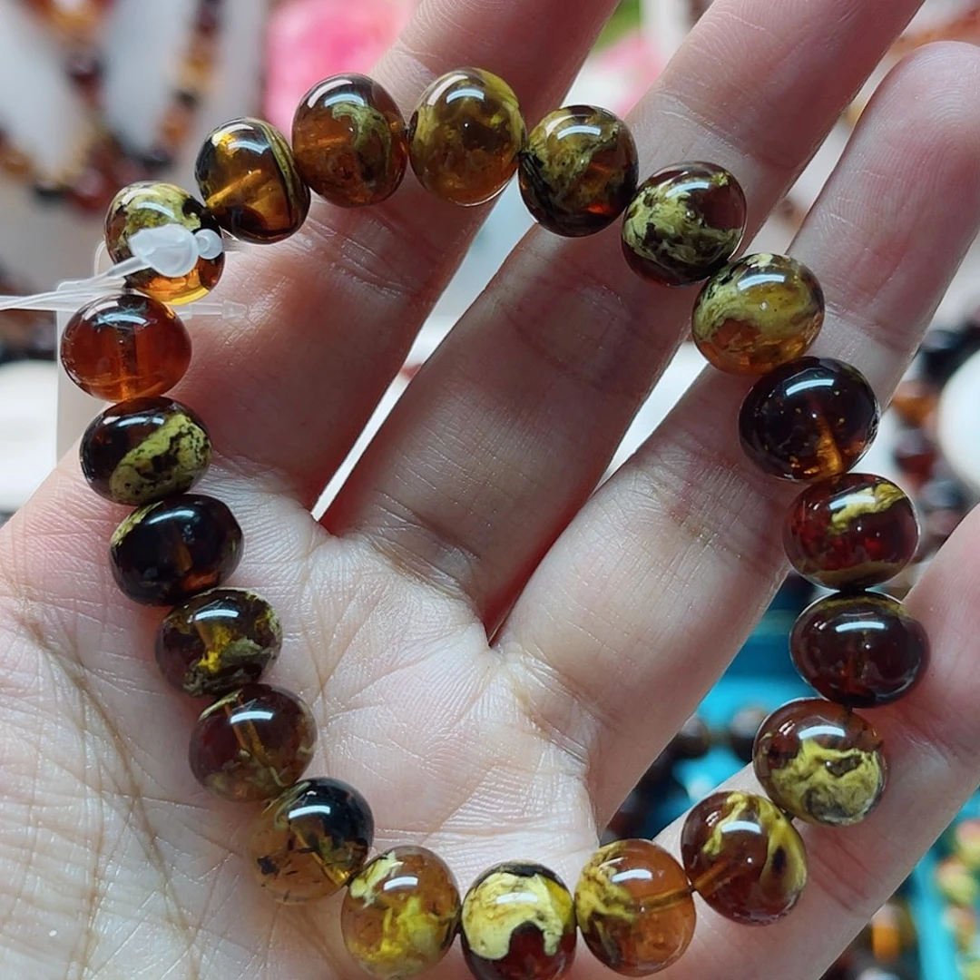 手链琥珀未镶嵌琥珀溶洞10