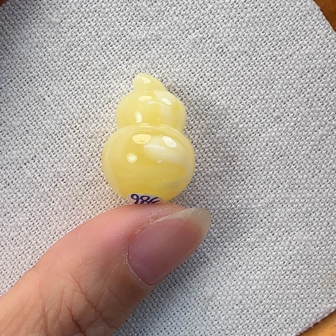 琥珀银S925镶嵌珠宝奇石微*糖