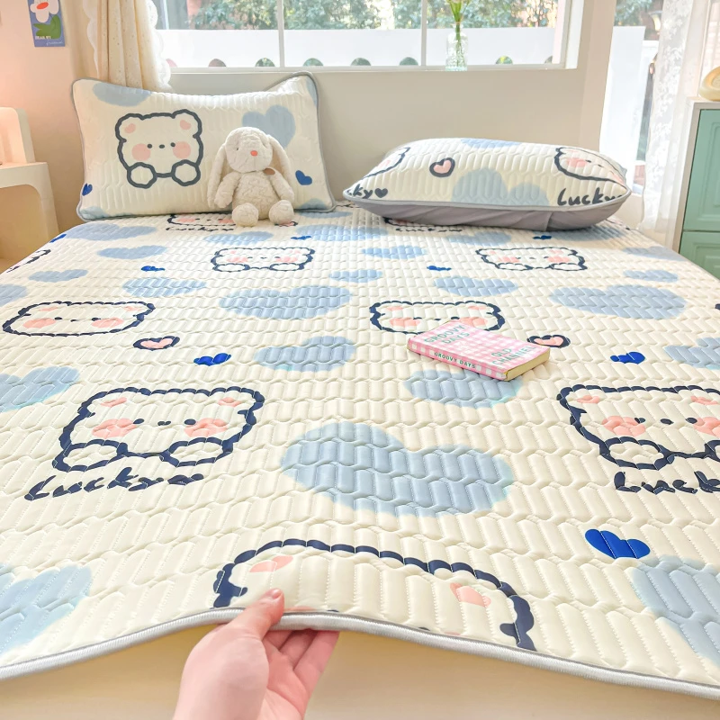 冰丝凉席床单碎花柔软2025新款学生宿舍单人水洗亲肤被单床上用品