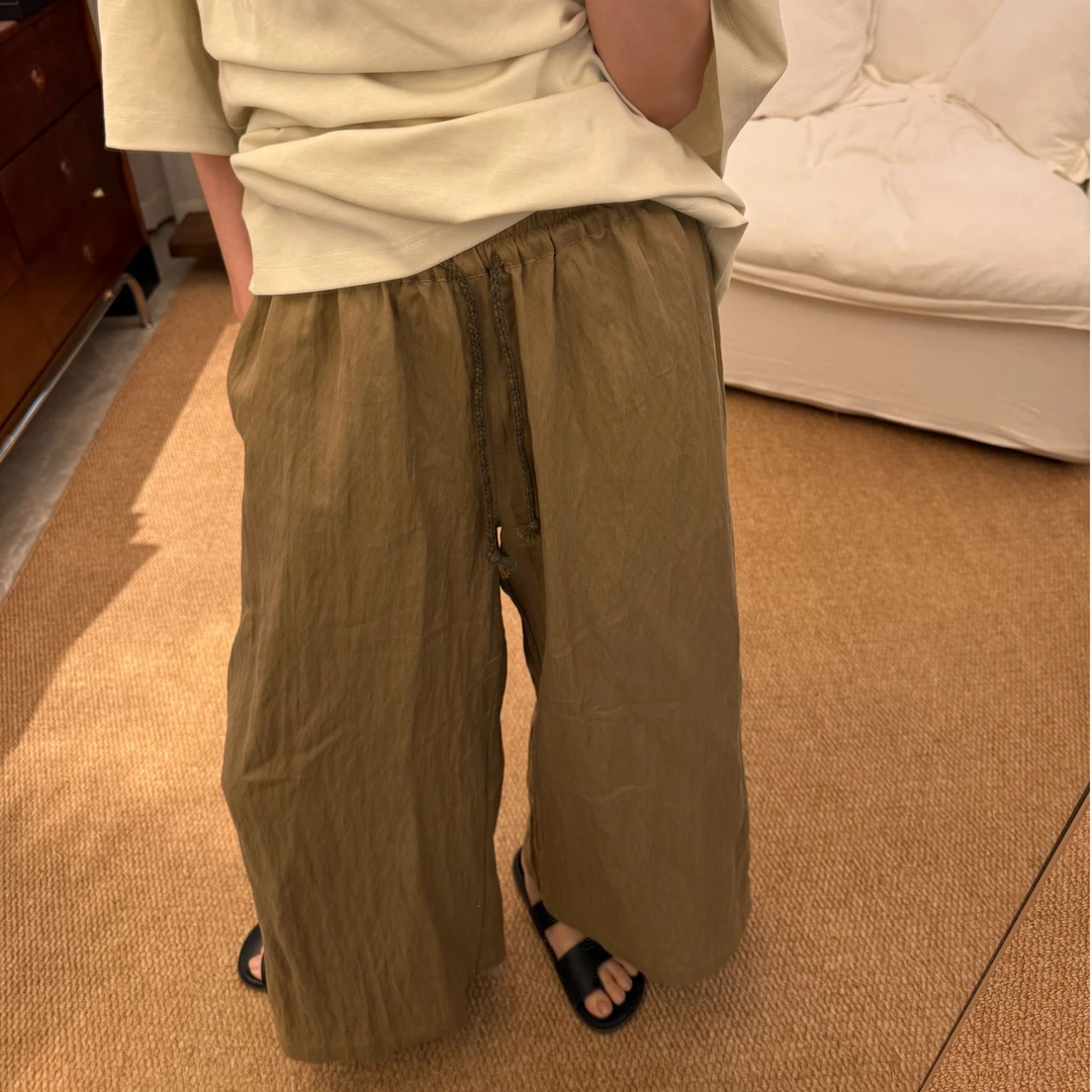 S.SHUi做的霜感九分阔腿休闲裤