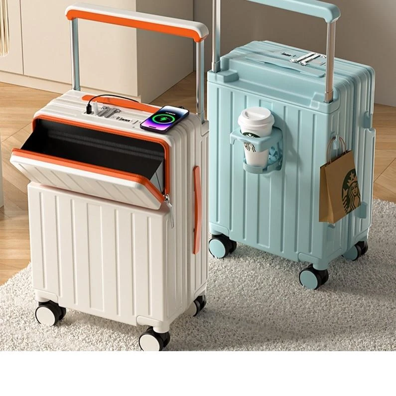 2025新款前开口防爆拉链宽拉杆女行李箱pc旅行箱男24拉杆箱万向轮