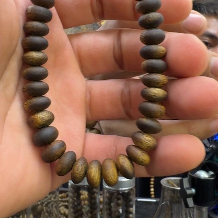 教***牛手串沉香沉香奇楠算盘珠9克
