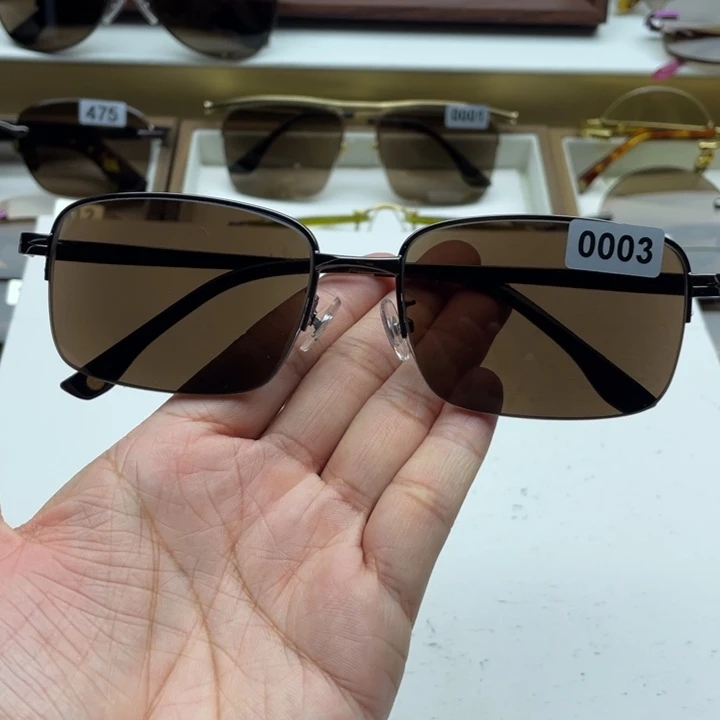 茶水晶半框眼镜 0003